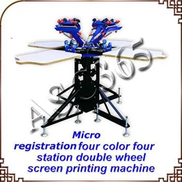 Silk Screen Printing Machine 4 Color 4 Station Screen Printing Press Screen Printing Machine Printer...