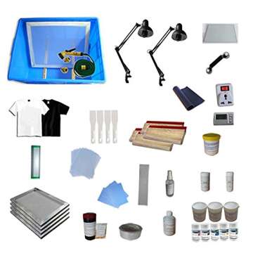 Silk Screen Printing Machine 4 Color 4 Station Screen Printing Press Screen Printing Machine Printer DIY T-Shirt