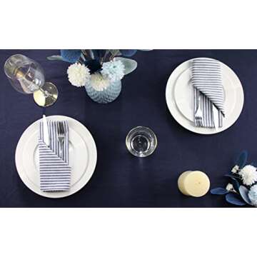 Elegant INFEI Cotton Linen Dinner Napkins Set of 12