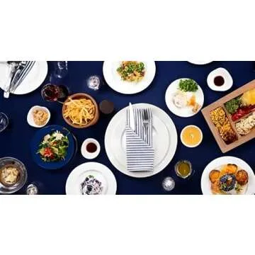 Elegant INFEI Cotton Linen Dinner Napkins Set of 12