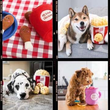 ZippyPaws Burrow Christmas Dog Toy - Plush Squeaky Holiday Dog Gifts for Small & Medium Puppy Dogs, Interactive Hide & Seek Stocking Stuffers for Pets - Hot Cocoa & Marshmallows