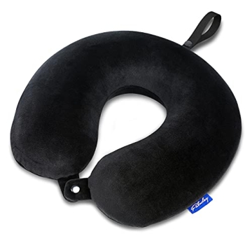 Fabuday Memory Foam Travel Pillows for Airplanes - Neck Pillow for Traveling with Attachable Snap St...
