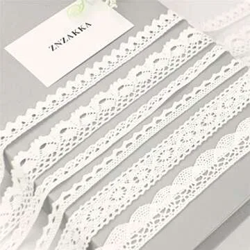 ZNZAKKA Lace Ribbon Trim - 30 Yards of Cotton Elegance