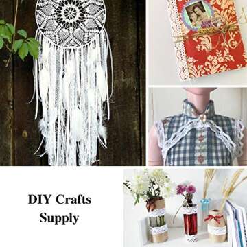 ZNZAKKA Lace Ribbon Trim - 30 Yards of Cotton Elegance