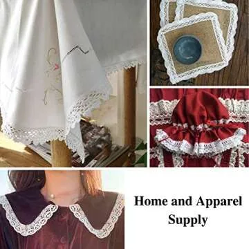 ZNZAKKA Lace Ribbon Trim - 30 Yards of Cotton Elegance