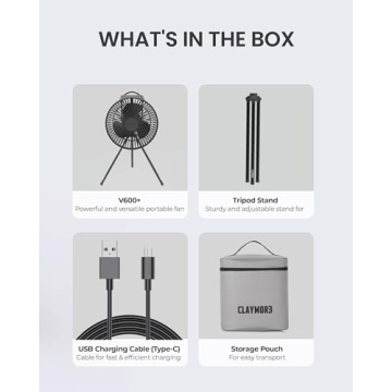 Claymore Portable Fan V600+ - Ultimate Indoor & Outdoor Cooling