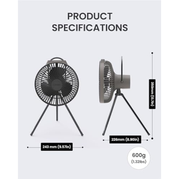 Claymore Portable Fan V600+ - Ultimate Indoor & Outdoor Cooling
