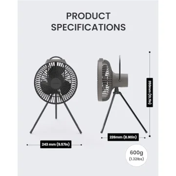 Claymore Portable Fan V600+ - Ultimate Indoor & Outdoor Cooling