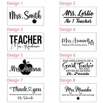 Teacher Appreciation Gifts, Personalized Pen Holder, Custom Name Solid Wood Desk Organizer, Thanksgiving Graduation Present, Retirement, Birthday, End of Year First Day of School Gift for Teacher