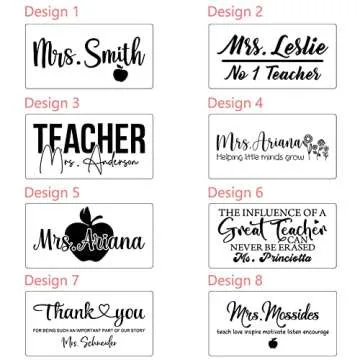 Teacher Appreciation Gifts, Personalized Pen Holder, Custom Name Solid Wood Desk Organizer, Thanksgiving Graduation Present, Retirement, Birthday, End of Year First Day of School Gift for Teacher