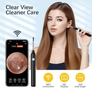 Ear Wax Removal Tool Camera, Ear Cleaner with Waste Tank, Ear Cleaning Kit 1080P HD Ear Scope, Safe & Effective Ear Wax Removal Kit, Ear Wax Removal with 4 Clean Mode