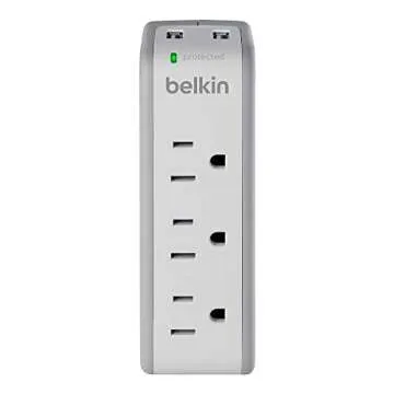 Belkin Surge Protector with USB Ports for Home and Travel