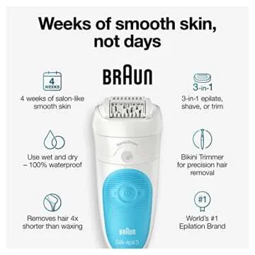 Braun Silk-épil 5 5-810 Epilator for Women, Smooth Skin