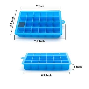 TAO CICADA Ice Cube Tray, 3 Pack Silicone Ice Cube Molds, Silicone Ice Cube Trays, Silicone Ice Tray...