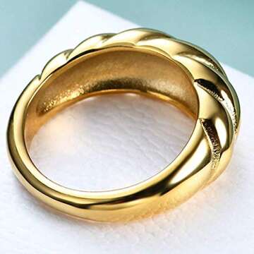 Jude Jewelers Stainless Steel Twisted Style Classical Plain Wedding Engagement Promise Anniversary Band Ring