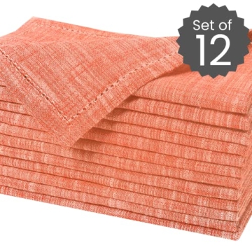 Cotton Clinic 12 Pack Farmhouse Style Dinner Napkins