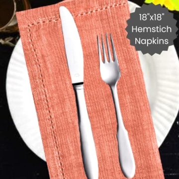 Cotton Clinic 12 Pack Farmhouse Style Dinner Napkins