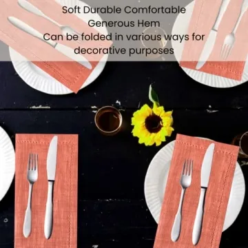 Cotton Clinic 12 Pack Farmhouse Style Dinner Napkins