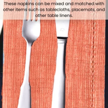 Cotton Clinic 12 Pack Farmhouse Style Dinner Napkins