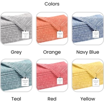 Cotton Clinic 12 Pack Farmhouse Style Dinner Napkins