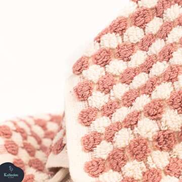 Organic Turkish Cotton Hand Towels for Bathroom | Oversized - 17 x 35 Inches | Large Soft Plush Fluffy Highly Absorbent Towels for Kitchen, Hand and Face (Mauve, Hand Towel)