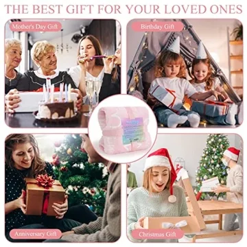 Glow in The Dark Pink Heart Throw Blanket for Girls