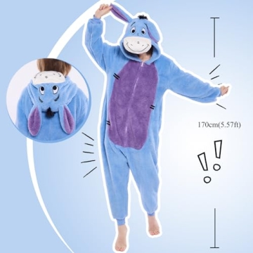 Sherpa Donkey Onesie Pajamas for Adults