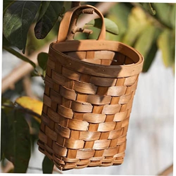 Alipis Farmhouse Rattan Hanging Basket for Kitchen Storage