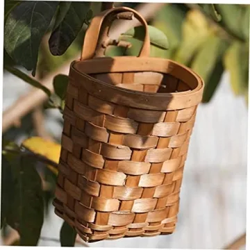 Alipis Farmhouse Rattan Hanging Basket for Kitchen Storage