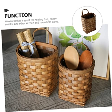 Alipis Farmhouse Rattan Hanging Basket for Kitchen Storage
