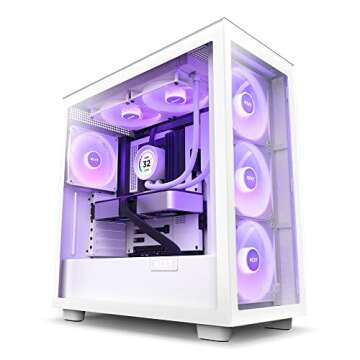 NZXT Kraken Elite 280 RGB - RL-KR28E-W1 - 280mm AIO CPU Liquid Cooler - Customizable 2.36" LCD Display for Images, Performance Metrics - High-Performance Pump - 2 x F140 RGB Core Fans - White