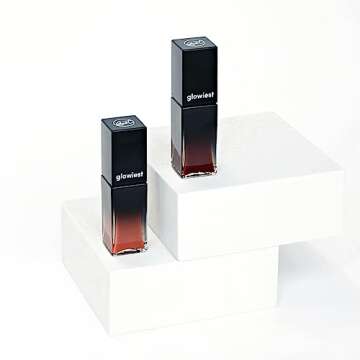 glowiest EFFORTLESS Glow Lip Oil 004 RED CHERRY Hydrating, Nourishing, Plumping | Non-Sticky Lip Gloss, Tinted Lip Camellia Oil l Korean Beauty - 0.22oz