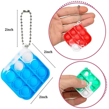 Mini Pop It Keychains Fun for Classroom and Parties