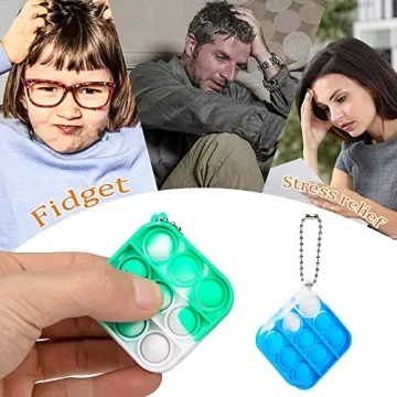 Mini Pop It Keychains Fun for Classroom and Parties