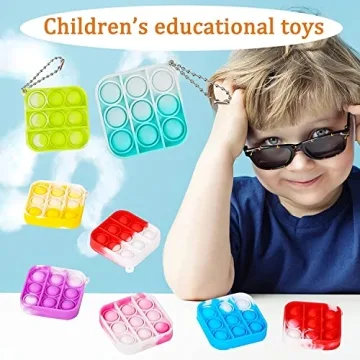Mini Pop It Keychains Fun for Classroom and Parties