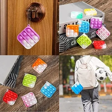 Mini Pop It Keychains Fun for Classroom and Parties