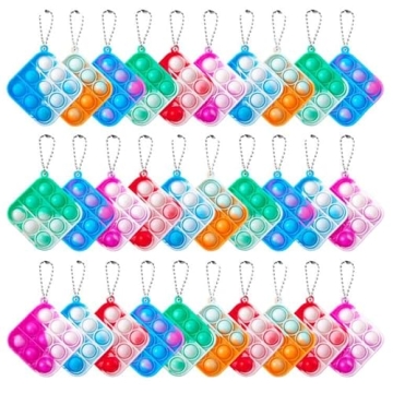 Mini Pop It Keychains Fun for Classroom and Parties