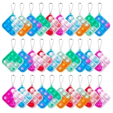 Mini Pop It Keychains Fun for Classroom and Parties