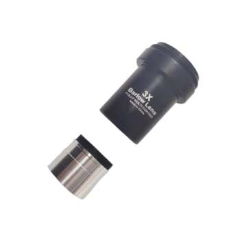 3X Barlow Lens 1.25 inch Telescope Accessory Fully Metal Multi-Coated Barlow Lens with M42 Thread Ca...