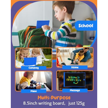 ORSEN Colorful 8.5 inch LCD Writing Tablet for Kids, Learning Educational Toys for 3 4 5 6 7 8 Year Old Girls Boys, Toddler Easter Basket Stuffers Doodle Board Drawing Pad for Kids