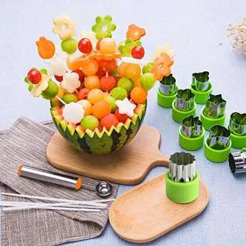 Fun 12 PCS Food Shaper Set for Kids' Healthy Meals and Baking