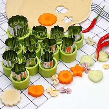 Fun 12 PCS Food Shaper Set for Kids' Healthy Meals and Baking