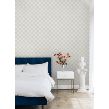 Mr. Kate Watercolor Checker Wallpaper for Easy Home Updates