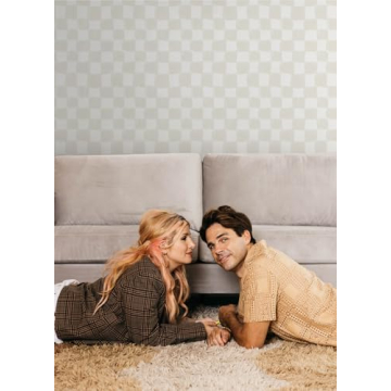 Mr. Kate Watercolor Checker Wallpaper for Easy Home Updates