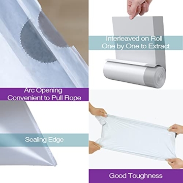 Durable Drawstring Trash Bags - 200 Count for All Uses