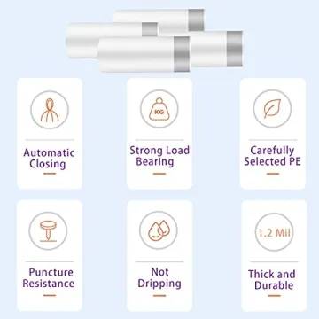 Durable Drawstring Trash Bags - 200 Count for All Uses