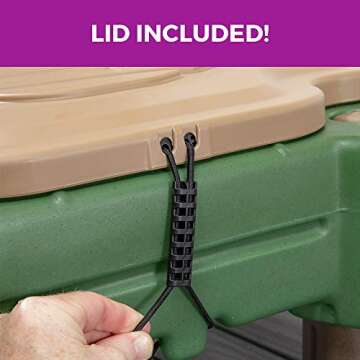 Step2 Cascading Cove Sand & Water Table with Umbrella | Kids Sand & Water Table with Umbrella | 6-Pc Water Accessory Set Included | Green