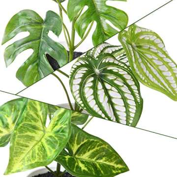 Kazeila Small Fake Plants 5.9 Inches Artificial Plants for Home Decor Indoor,Set of 3 Faux Plants