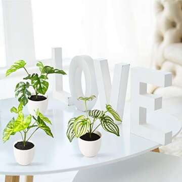 Kazeila Small Fake Plants 5.9 Inches Artificial Plants for Home Decor Indoor,Set of 3 Faux Plants