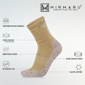 MIRMARU High-Performance Moisture-Wicking Hiking Socks